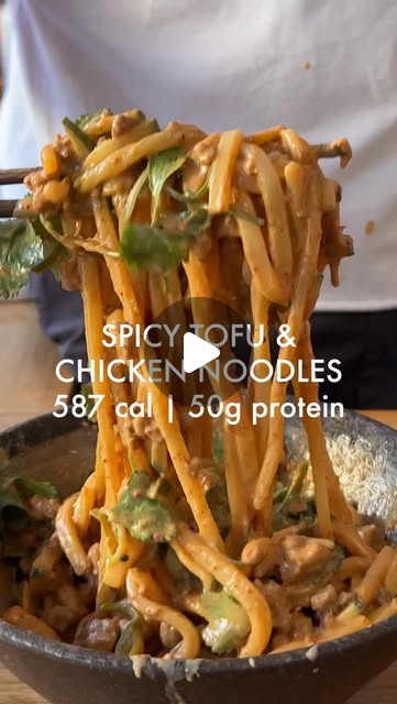 Spicy Tofu & Chicken Noodles